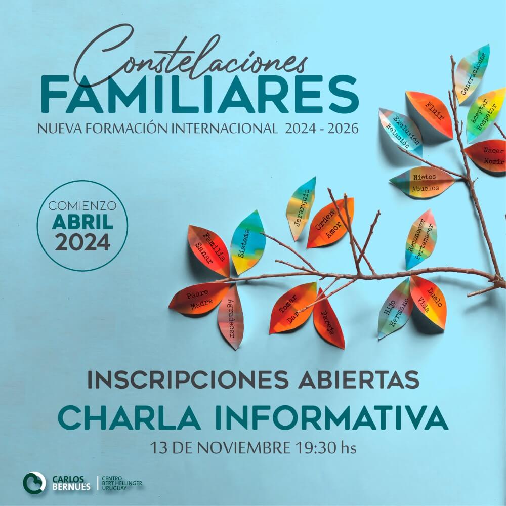 XI FORMACIÓN EN CONSTELACIONES FAMILIARES 2024 (CHARLA INFORMATIVA) – CARLOS BERNUÉS